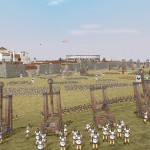 карфагенские катапульты обстреливают римский город